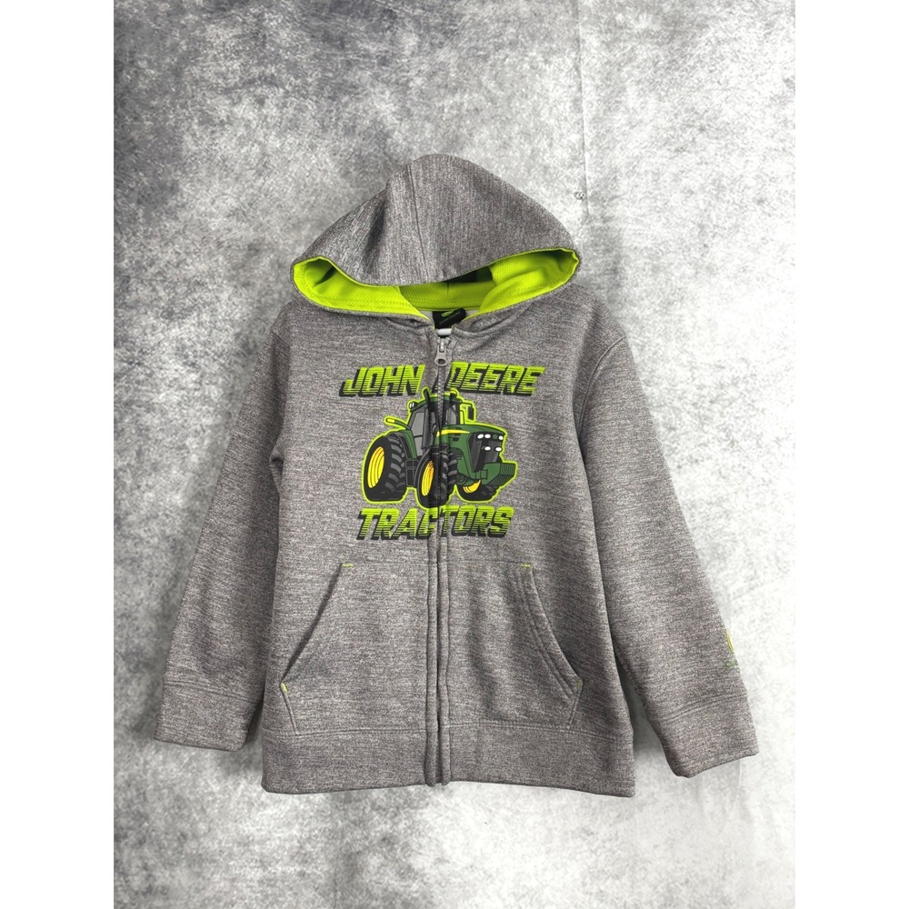 John Deere Tractors Kid's Youth Full Zip Hooded Full Zip Jacket Size 5
